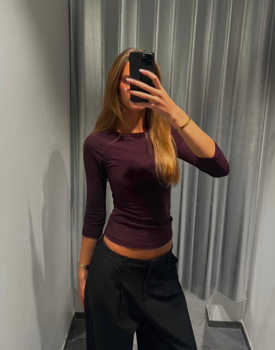 PCPHOEBE T-shirt - Plum Perfect